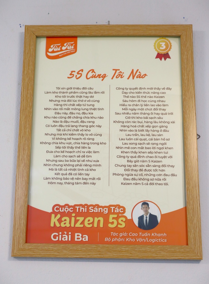 Giải ba thi đua 5S tại Tài Tài